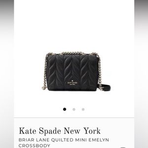 Kate Spade Briar Lane Quilted Emlyn mini crossbody black NWOT